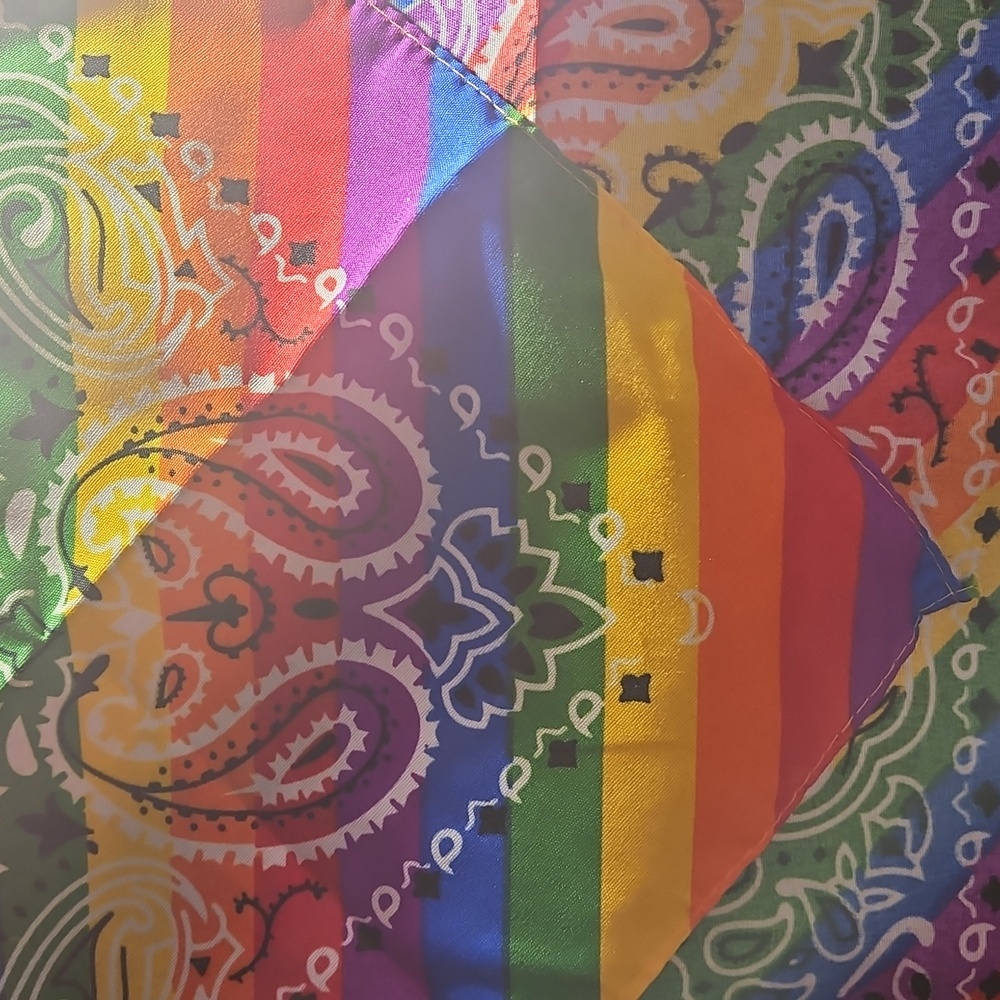 Bandana Hair Accessories Rainbow multicolored LGBTQIA+ Pride Square shaped - Picture 15 of 17